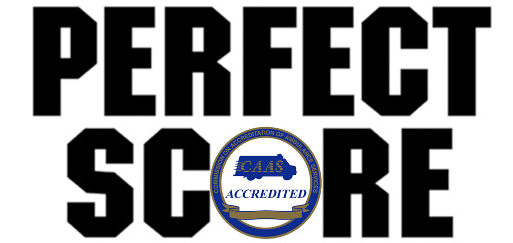 CAAS logo and words saying perfect score