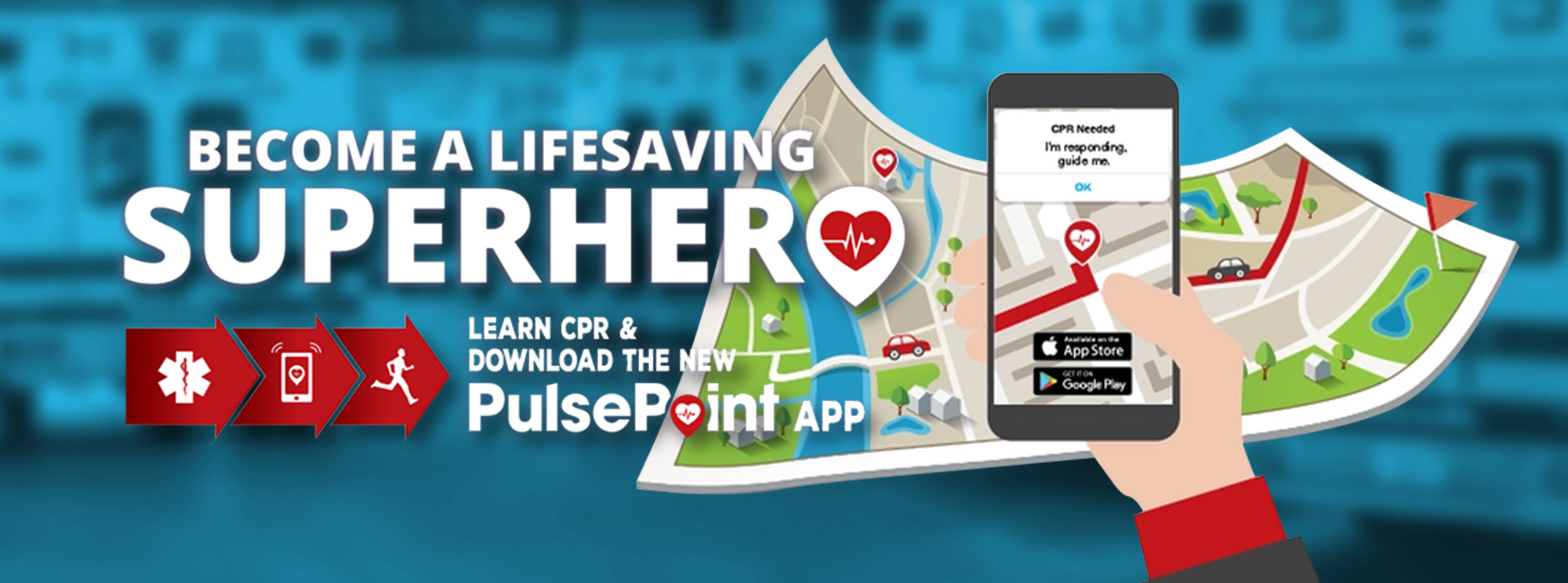 PulsePoint graphic showing hand holding cellphone